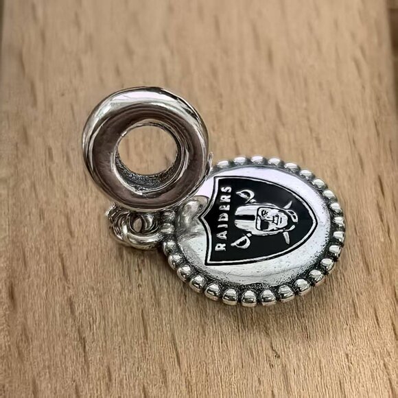 Pandora Las Vegas Raiders Football Helmet Charm, S925 Silver Bracelets - Picture 3 of 4